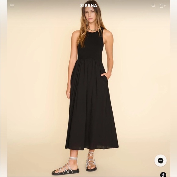 XiRENA Flynn Racerback Maxi Dress in Black Size XS - Picture 1 of 7
